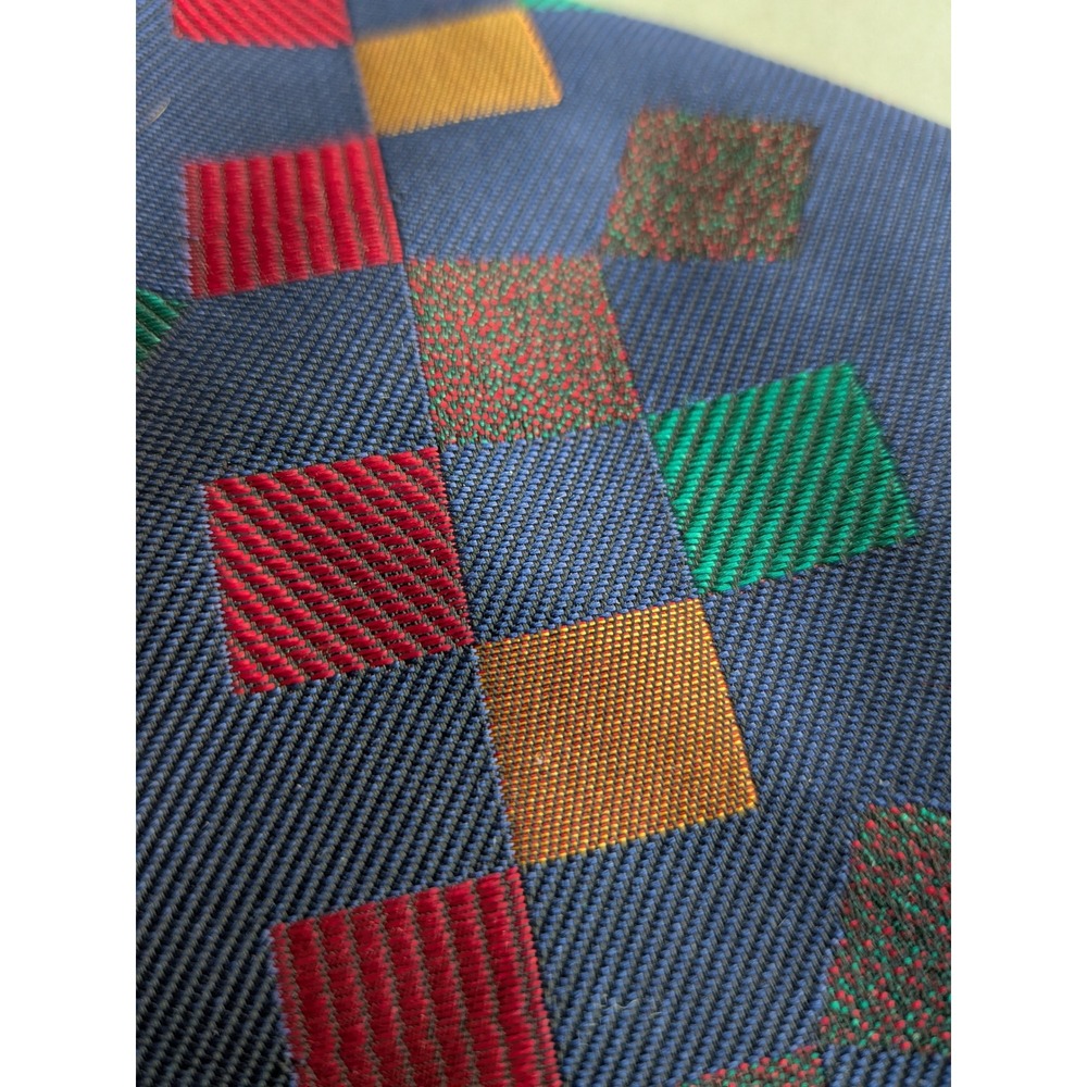 VTG Nottingham Silk Tie Mens Equestrian Horse Jockey Derby Geometric Blue 55x4 - Picture 8 of 13